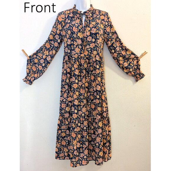 Levi's Floral Print Long Sleeve Casual Dress Size XS - Picture 4 of 12